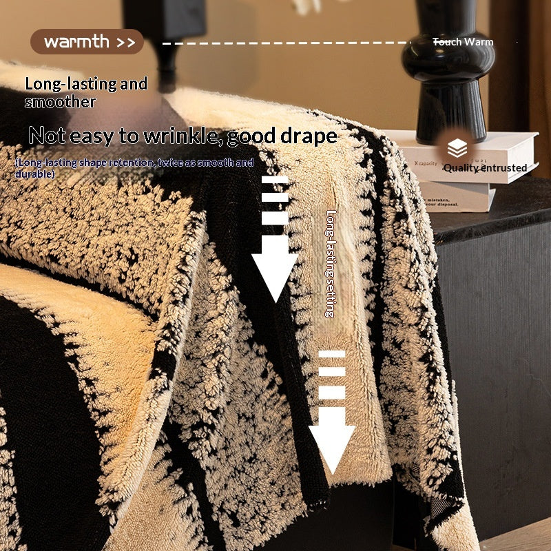 Couverture de canapé en peluche haut de gamme de luxe Couverture épaissée en peluche pour les coussins de canapé