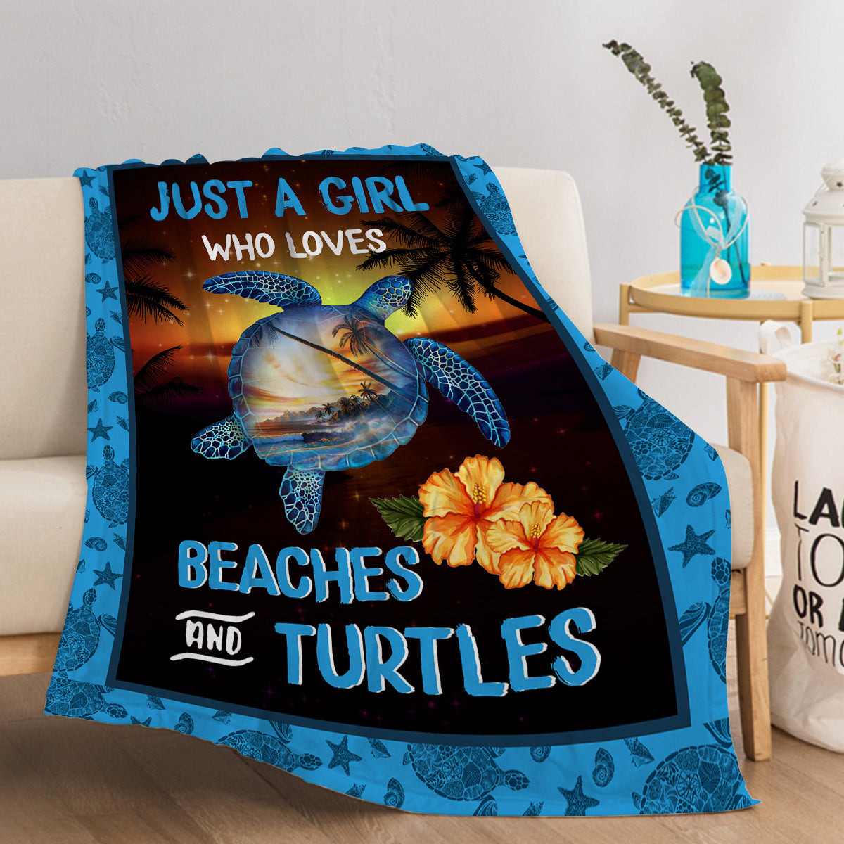 Plages Tortues Lancer Blanket Ocean Thème Blankets Soft Flannel Lancer Sea Turtle Blanket G
