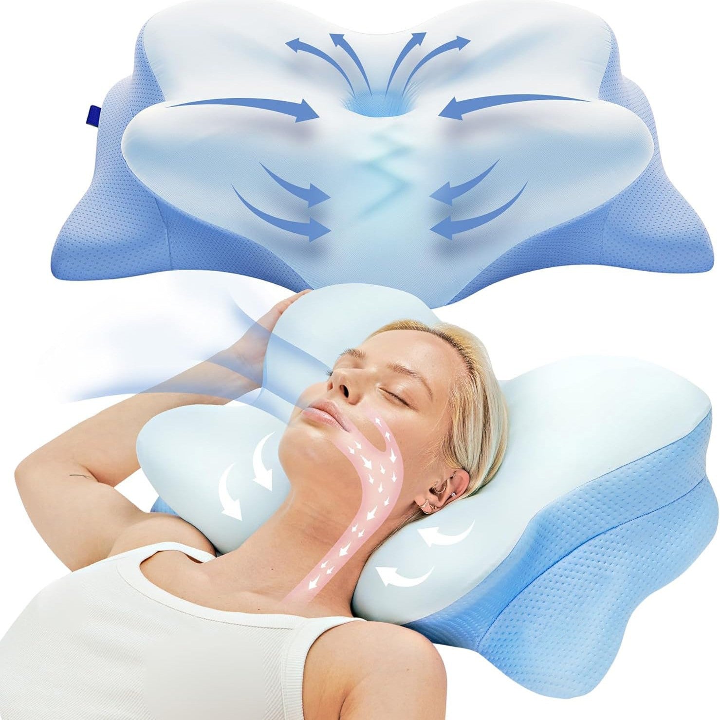 Coussin confortable pour dormir Spine Cervical Protection Polyuréthane Mémoire Pil