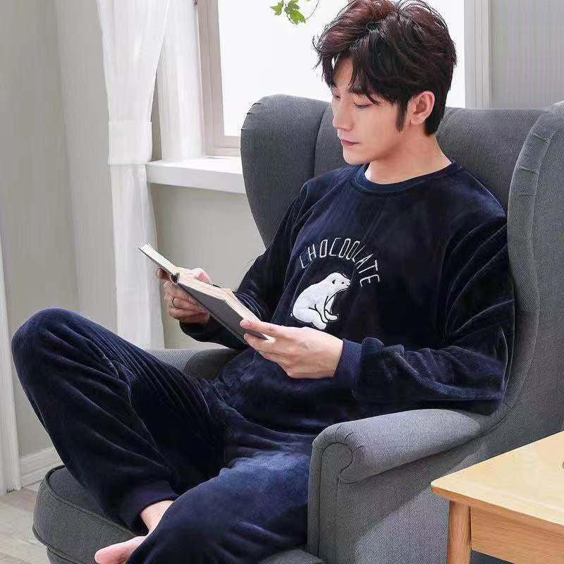 Automne et hiver Pyjama hommes Pyjama Coral polaire épais chaud