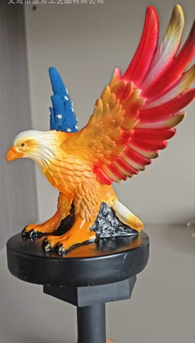 Solar American Flag Eagle Garden Statue de résine