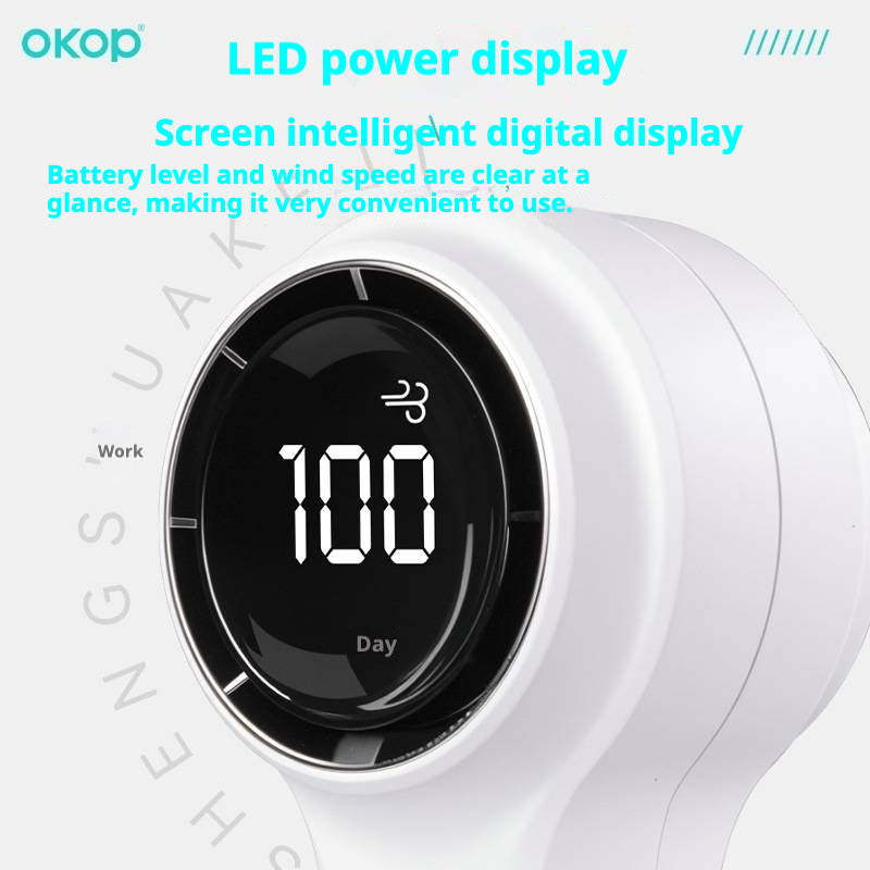 KP-F09 Ventilateur de bureau portatif le mieux vendu Affichage numérique Longue durée de vie de la batterie