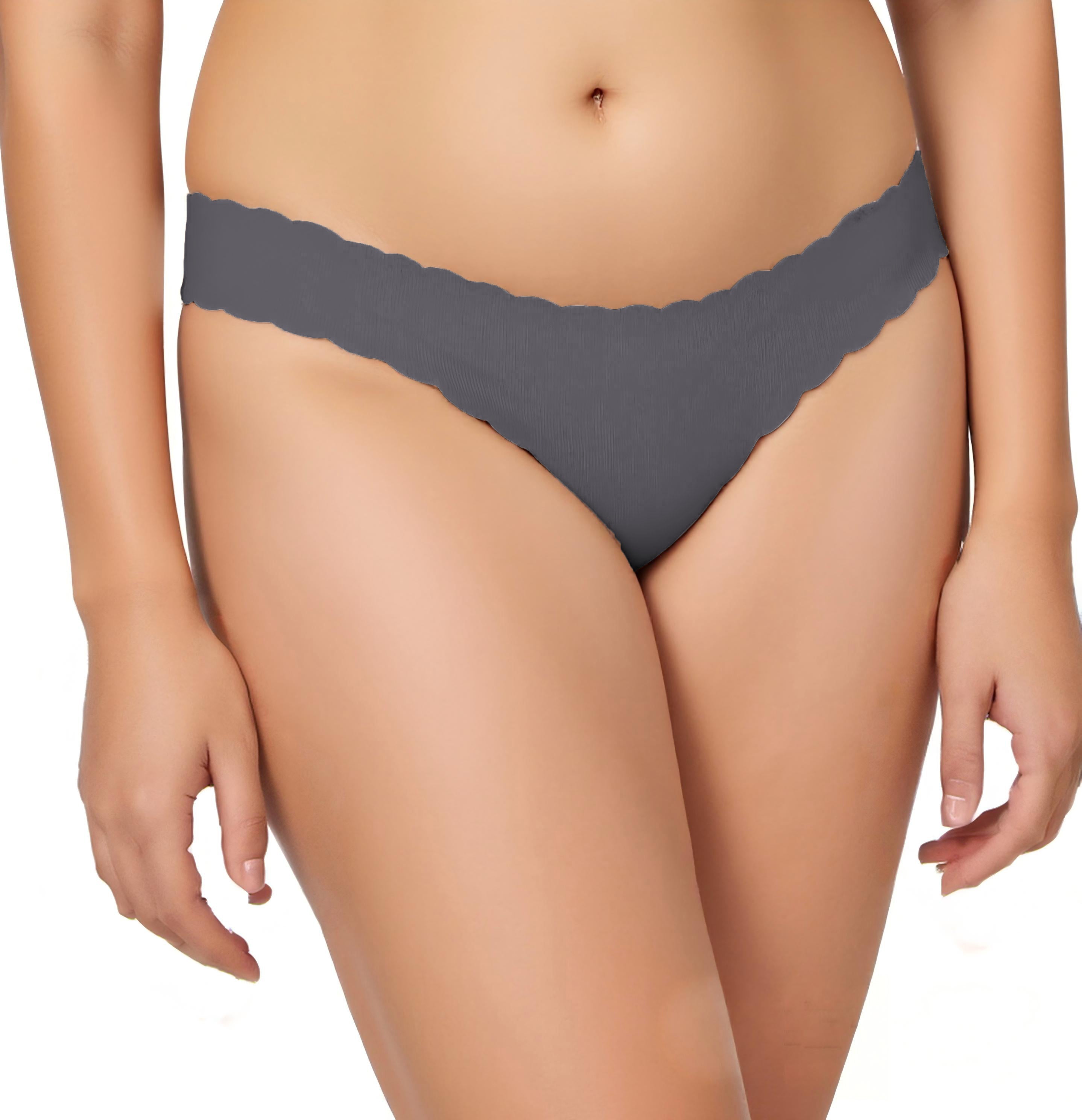 Thong à basse taille sans couture Wavy Lace