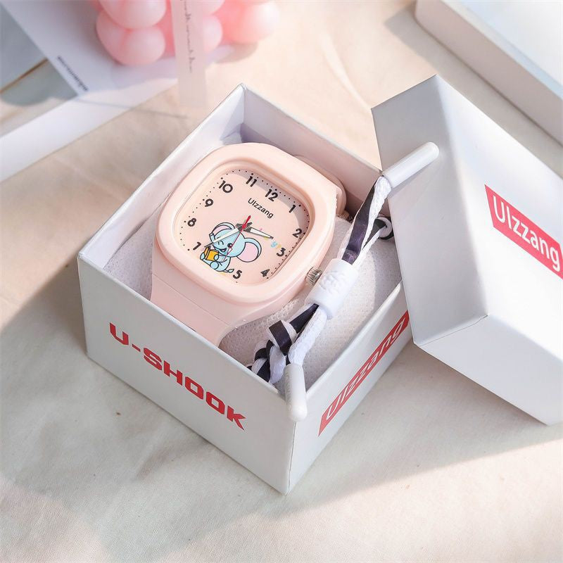 Mignon Silicone Trendy Luminous Sports Place étudiante Montre de beau look