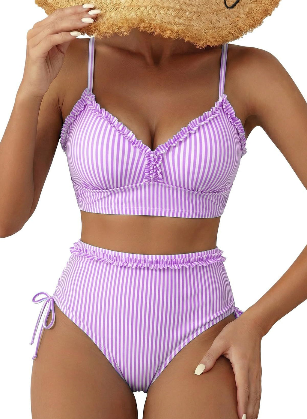 Femmes Patchwork Top et Shorts Bikini Set