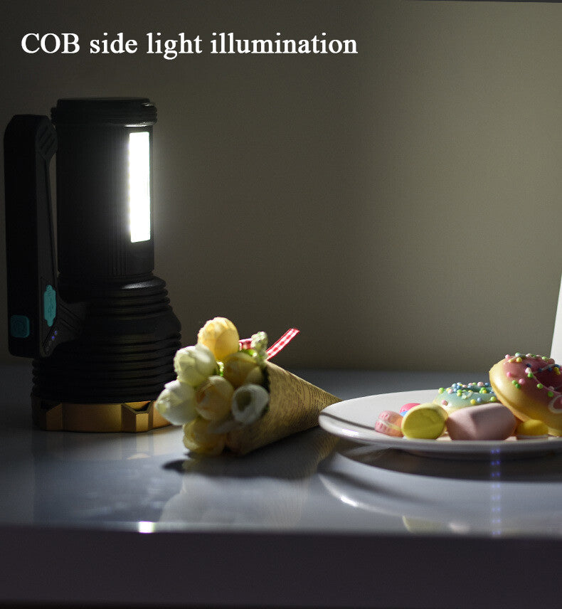 Lampe de poche Torche USB rechargeable COB Spotlight Camping Lumière de travail