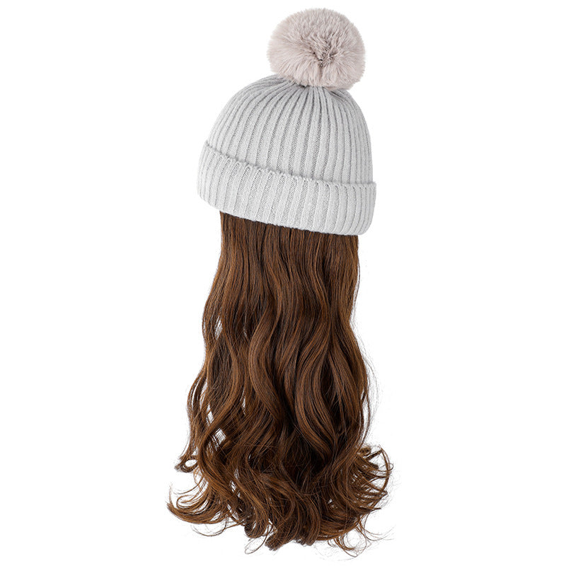 Chapeau de laine d'automne et d'hiver amovible
