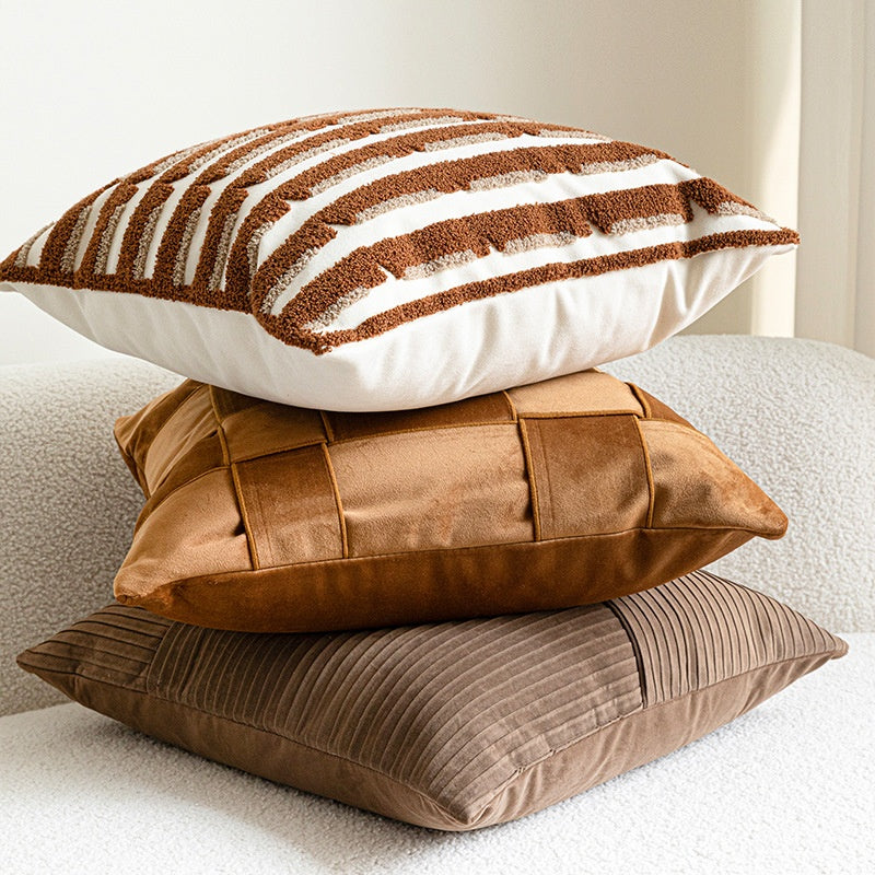 Oreiller moderne au milieu du siècle pour le salon Sofaelegant Brown et café-coloré D