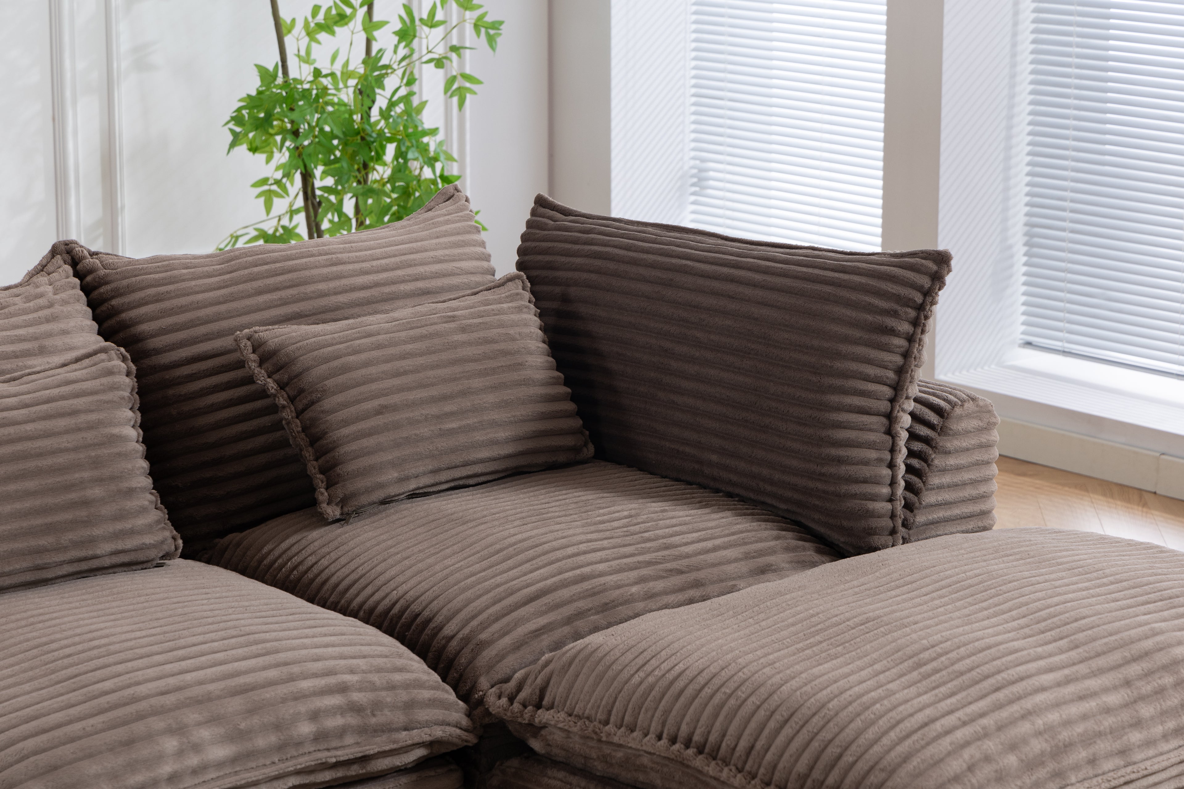 129,8" Largeur Cloud Couch Oversize Modular Sectional Canapé Vrai Relax Comfy Coupes Wide&De