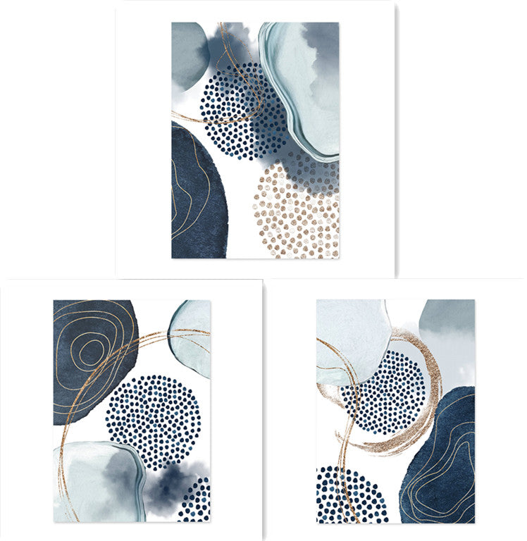 Résumé Aquarelle Formes Géométriques Artwork Toile Peinture Poster