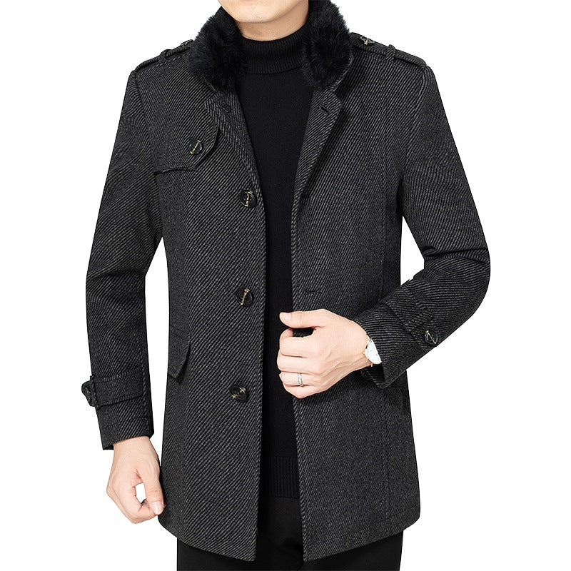 AutumnHiver Coat Laine Casual Lambswool Coat