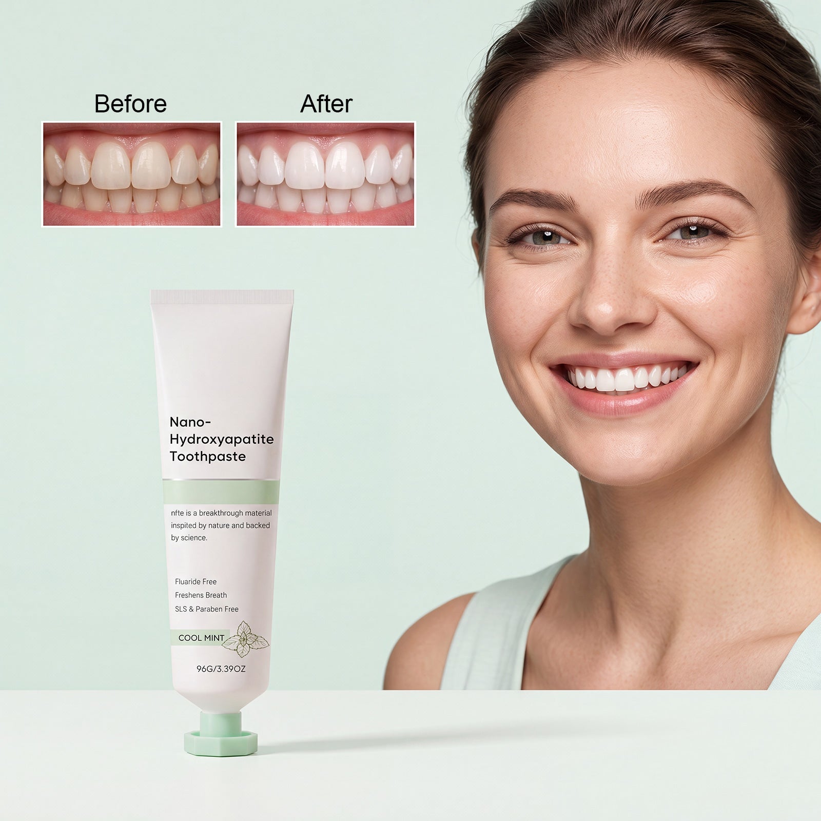 Rafraîchissements dentifrice à la menthe 96g 1box