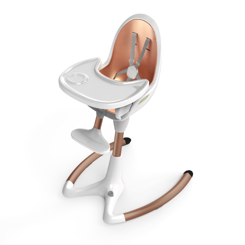 Chaise à manger bébé de luxe avec hauteur de siège réglable et plateau amovible