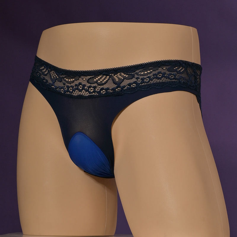 Romantique Dentelle Slip Homme Confortable Soie Glace Respirante Pantalon élastique