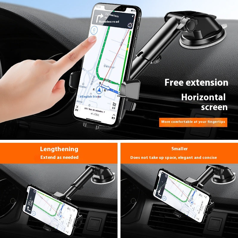 Car Auto Lock Level Up Extension Suction Type Phone Holder