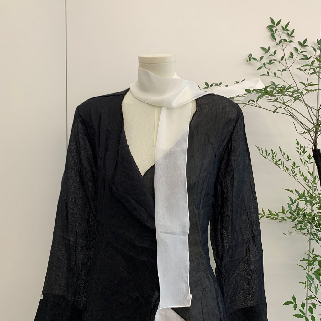 PrintempsSummer Écharpe courte en soie pour les femmes
