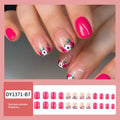 24 pièces de stickers à ongles en acrylique rose rose avec