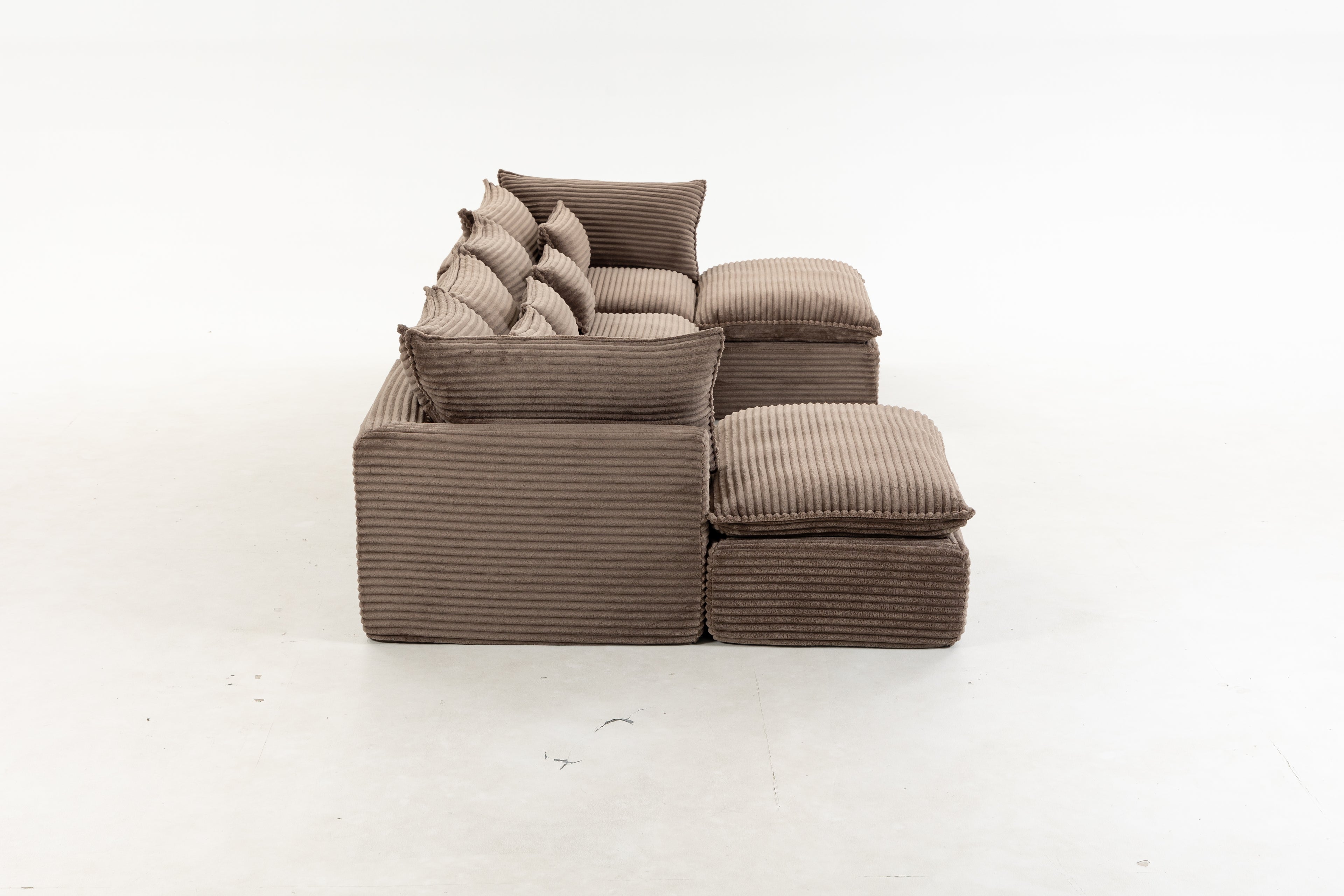 129,8" Largeur Cloud Couch Oversize Modular Sectional Canapé Vrai Relax Comfy Coupes Wide&De