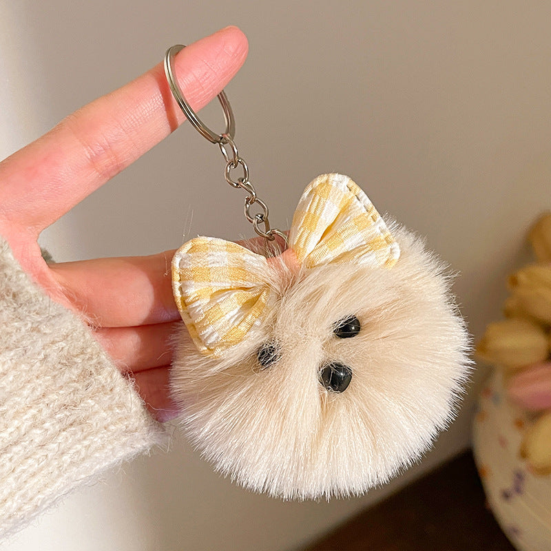 Cartoon en peluche Pom-pom sac porte-clés