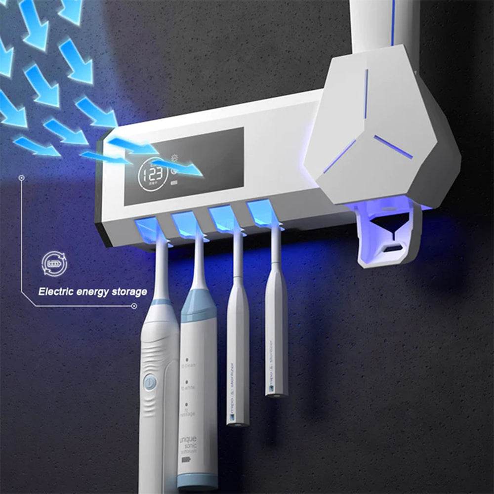 Stérilisateur de brosse à dents adopte un double mode mural UVC Ultraviolet actif circulant S