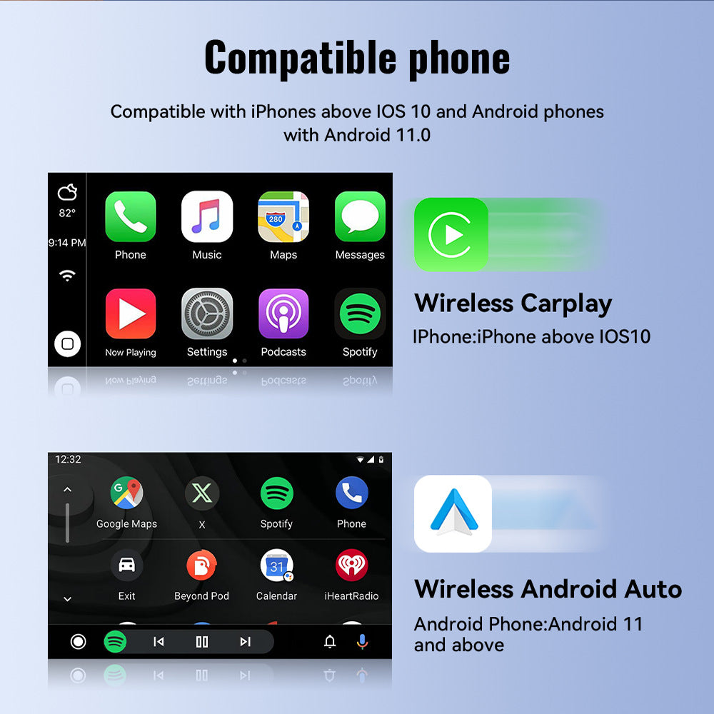 Mini 2-en-1CarplayUSB Interface Données sans fil