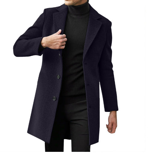 Vêtements de dessus en laine à manches longues pour hommes