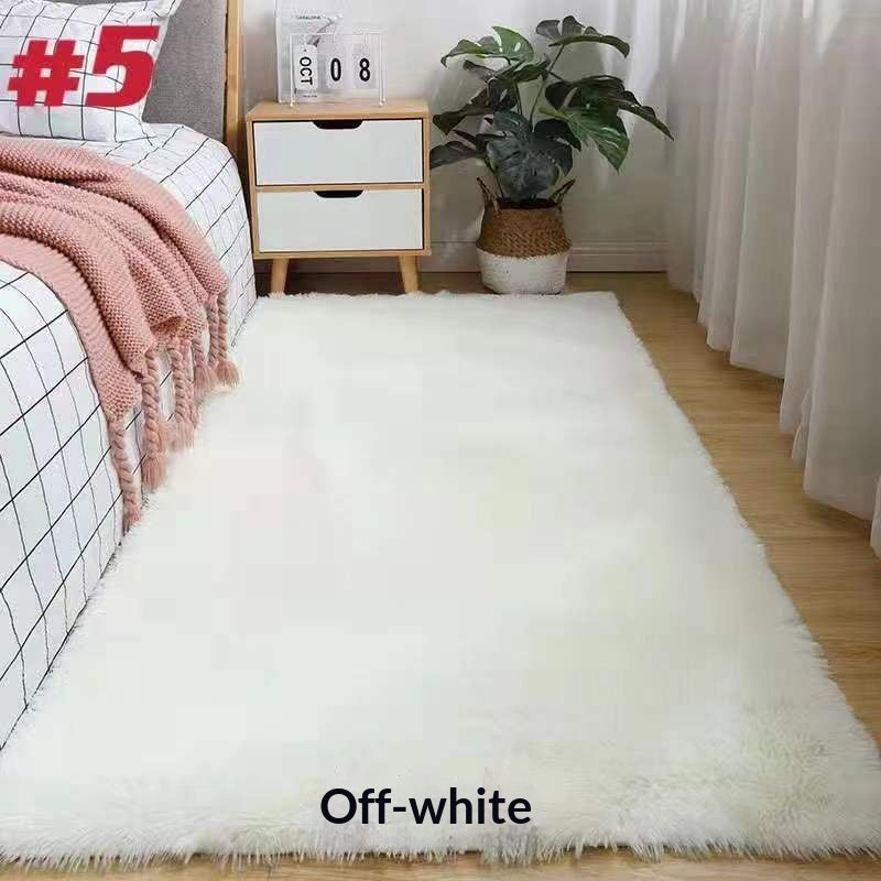 Silk Carpet Bedroom Solid Color Sitting Area