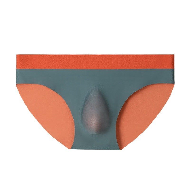 Men's Ice Silk Seamless Color Matching Sport Shorts