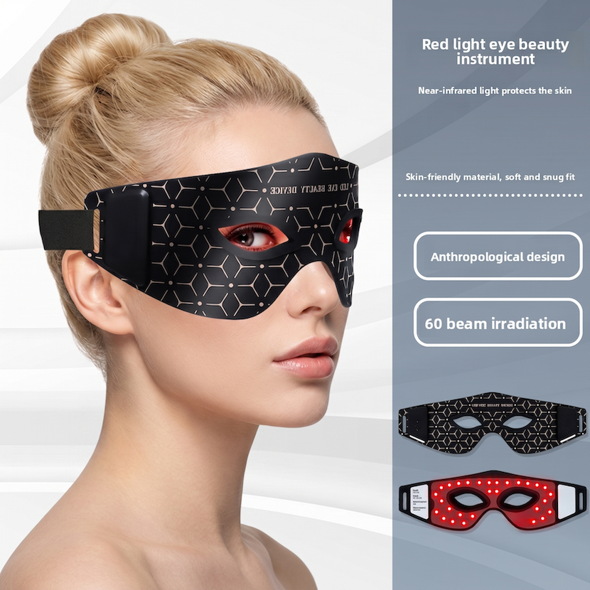 Massage à l'œil rouge sans fil rechargeable à la maison LED silicone rouge avec peau de photon infrarouge R