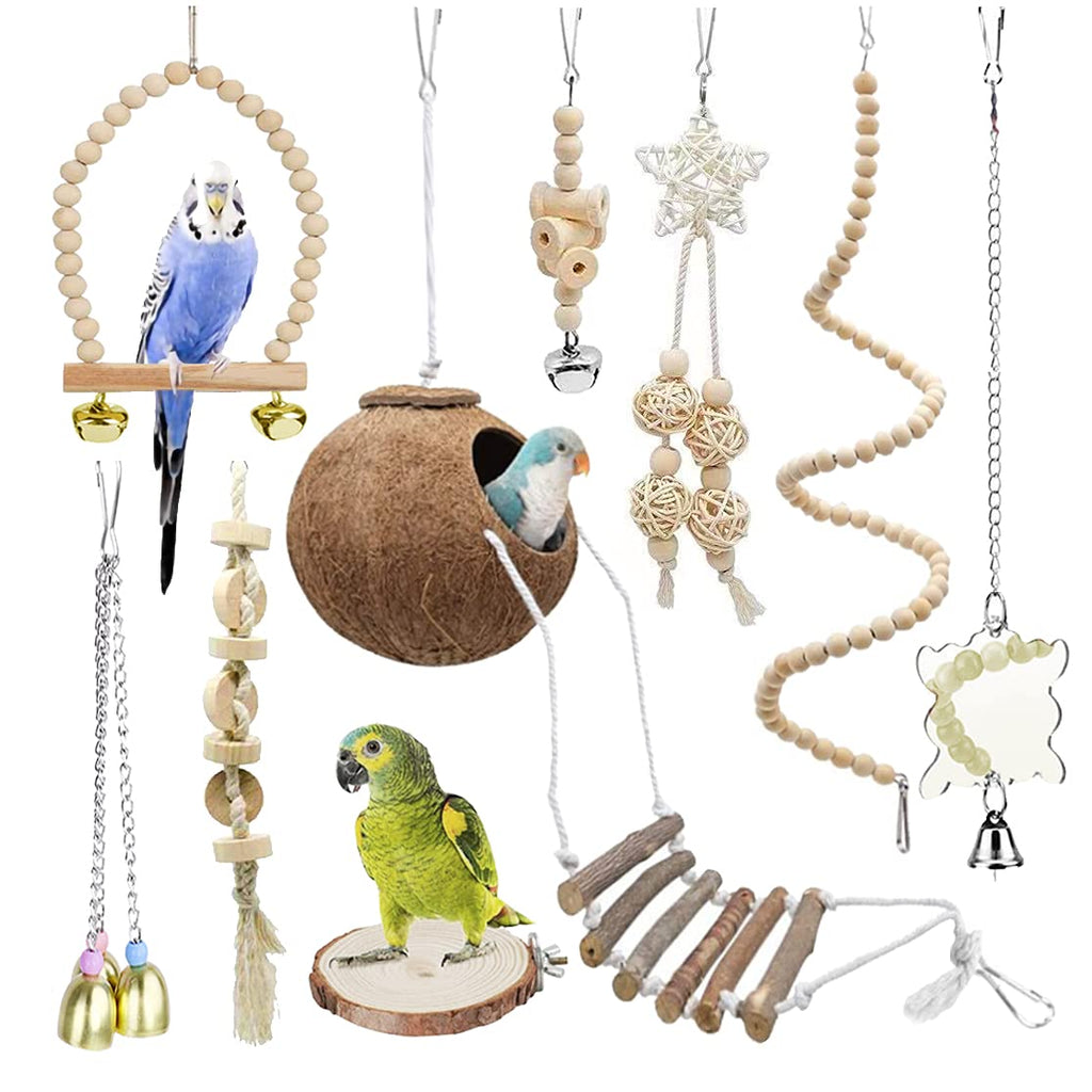 Jouets de parakeet 9 pièces & Jouets de Budgie