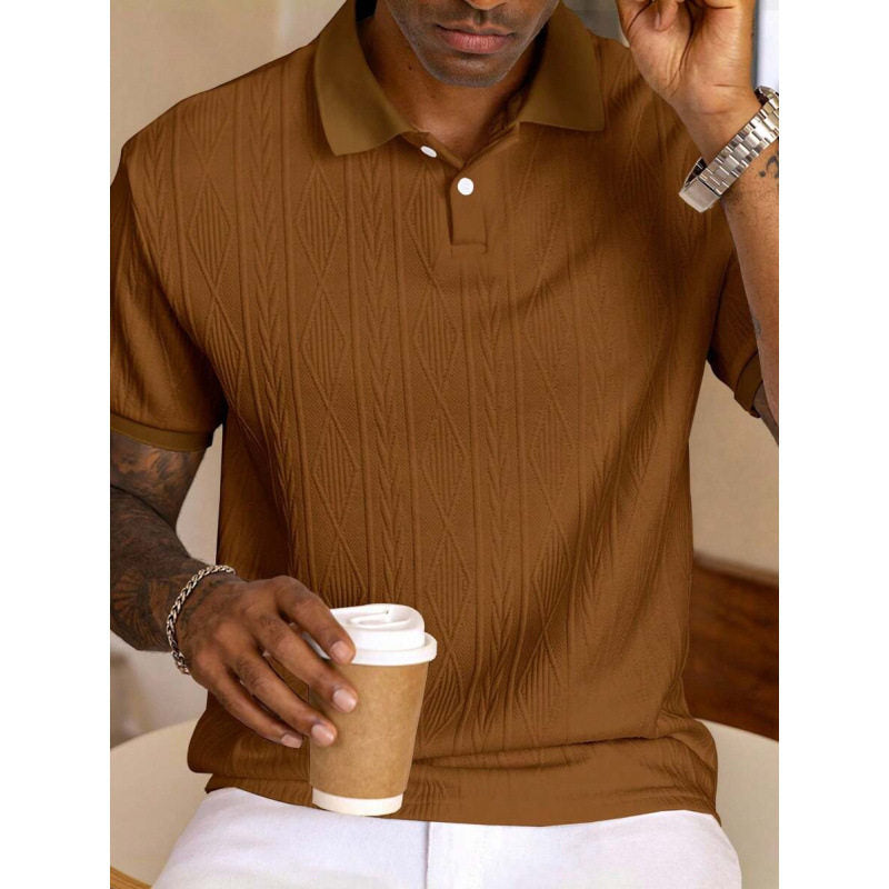 Chemise décontractée tendance Jacquard pour homme