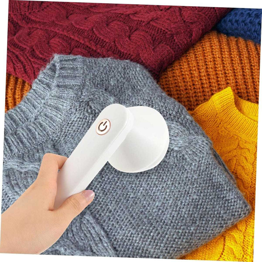 Rasoir de linte à main blanc - Enleveur de linte efficace pour les vêtements et les textiles à la maison - Pa