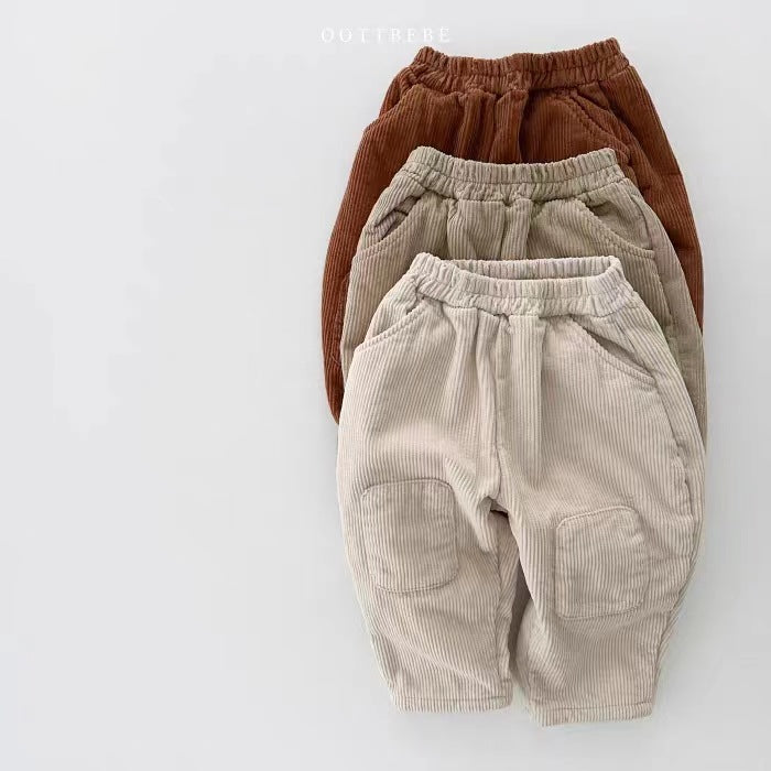 Pantalons de patch doublés d'une bande de Corduroy