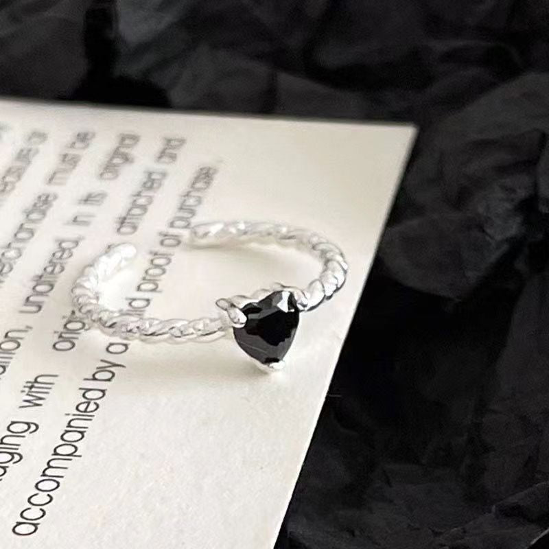 Sweet Cool style Black Zircon XINGX anneau pour les femmes