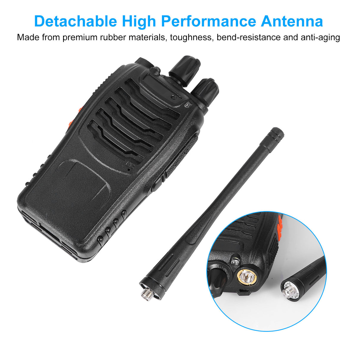 2 X Baofeng BF-888S Walkie Talkie Two-Way Radio UHF 16CH 400-470MHZ Long Range