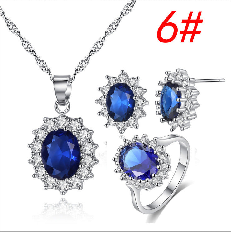 Ensemble de bijoux de tournesol Collier Anneau Boucles d'oreilles Boucles d'oreilles