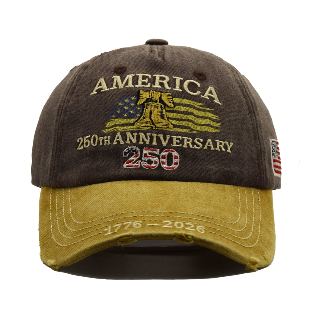 Broderie 250e anniversaire Chapeau commémoratif Casquette de baseball