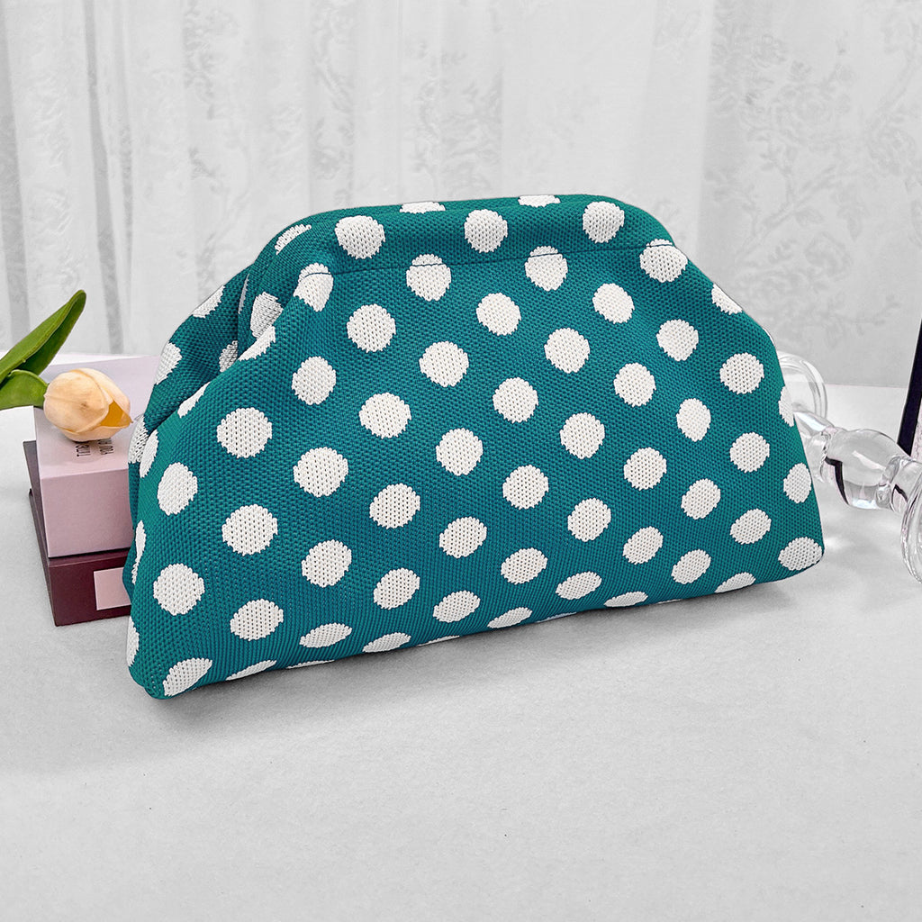 Clutch rayé de sac tricoté pour femmes