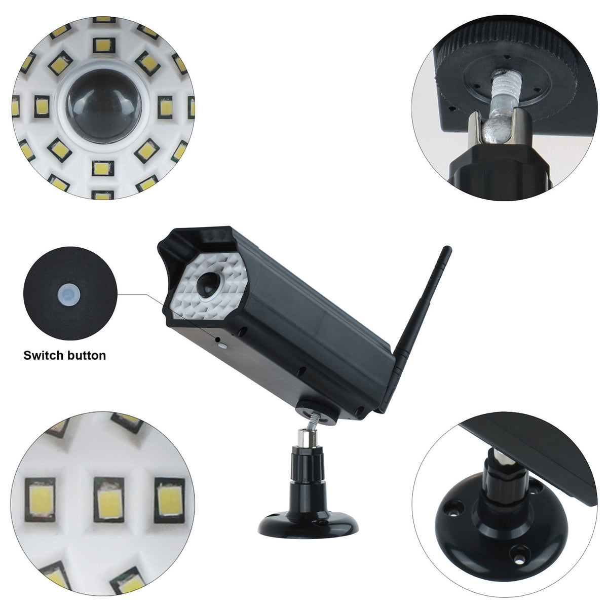 Lampe solaire de simulation de moniteur de lampe murale soins voleur antivol 30 LED lampe de capteur infrarouge