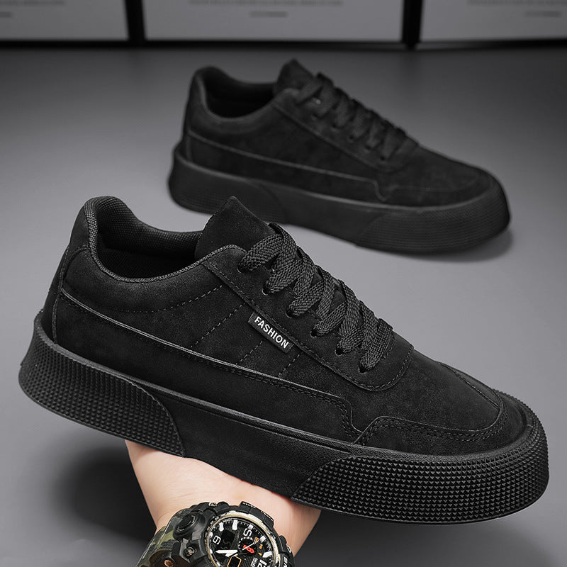 Casual Board Flat Shoes Hommes Respirant Sneakers en dentelle épaisse pour la marche