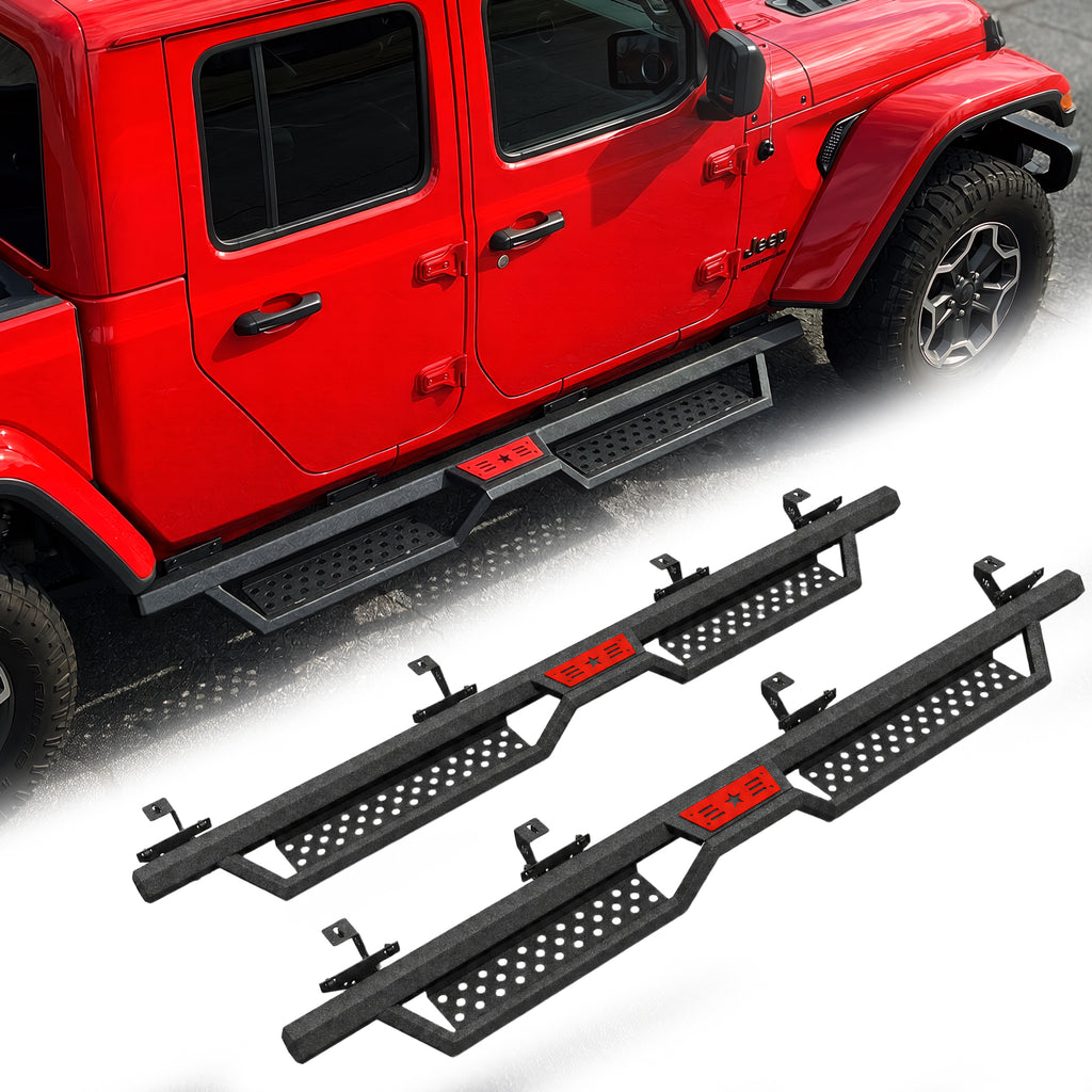 Planches de course de style hexagonal Compatibles avec la Jeep Gladiator Jt 4 Door 2020. Fabriqué avec C