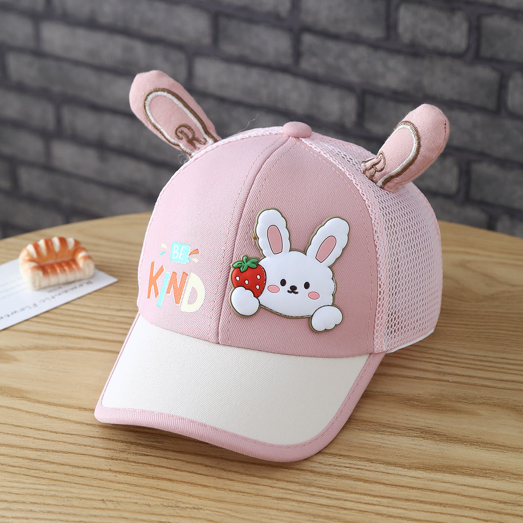 Chapeau de bébé d'été - Chapeau de baseball de lapin de fraise