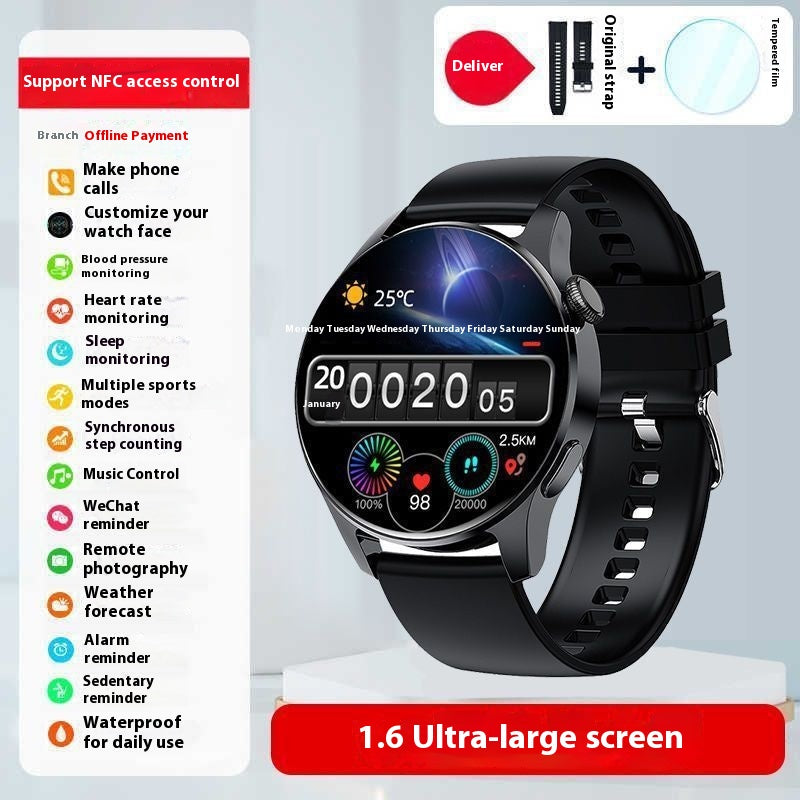 Bracelet de sport Smart Watch Homme Pression artérielle Bluetooth