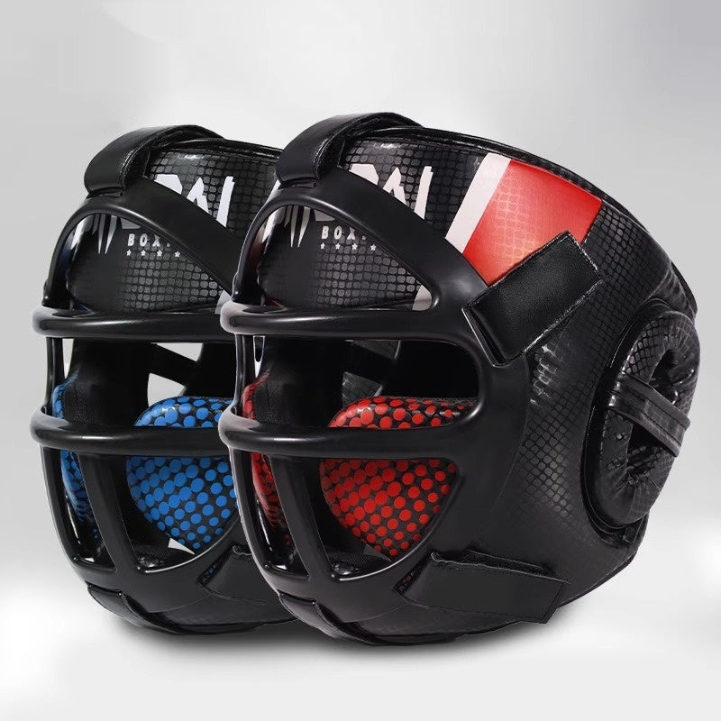 Casque de protection complète pour Kickboxing Sanshou et Taekwondo