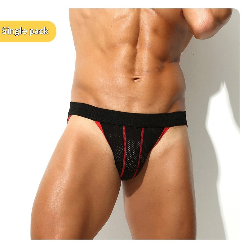 Sexy Hommes Sous-vêtements Low-rise Breathable Mesh Slips