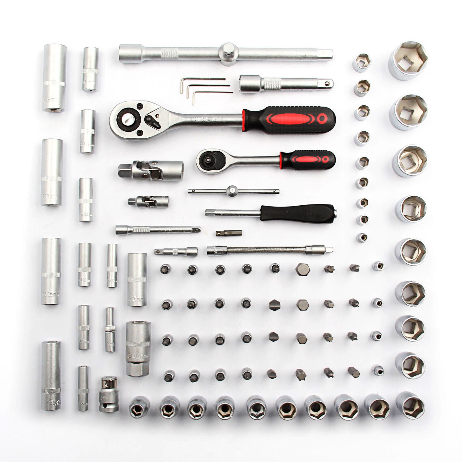 94 Pièces 1 2 & 1 4 Ensemble de prises de commande de visseuse Kit d'outil de clé de Bits