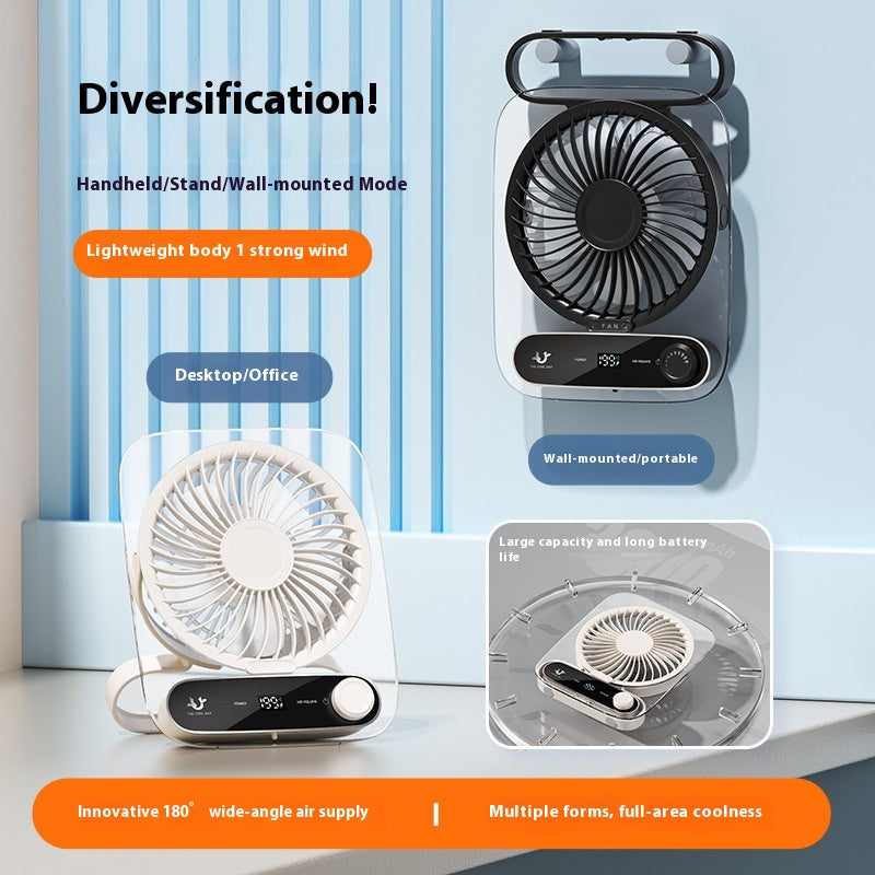 Affichage numérique ultra-mince de bureau ventilateur Mute Mini vent Portable usb charge