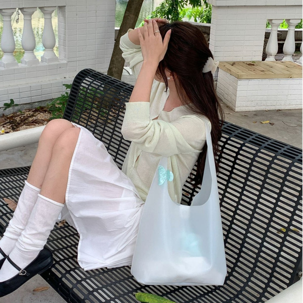 Mode de style coréen Grande capacité Transparent Jelly Bag