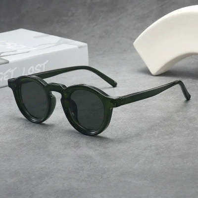 Lunettes de soleil Retro Round Small Frame Haute Sens pour homme et femme