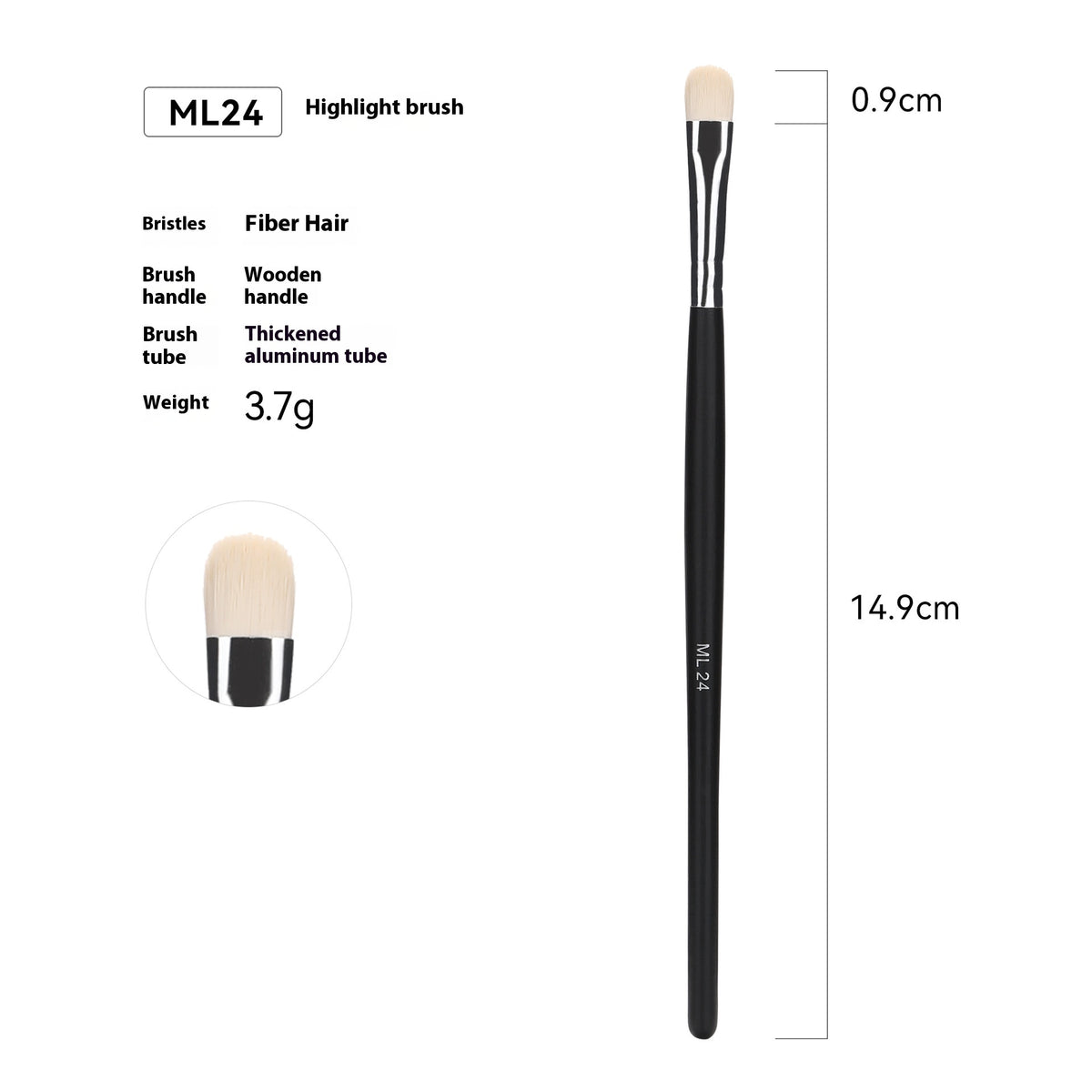 Vente Amazon Can Bulk 32 PCs Brush Suit Brush simple maquillage Sac en cuir avec poignée en bois